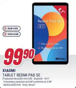 Trony XIAOMI TABLET REDMI PAD SE offerta