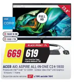 Trony ACER AIO ASPIRE ALL-IN-ONE C24-1800 offerta