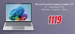 Trony Microsoft Surface Laptop Copilot + PC offerta