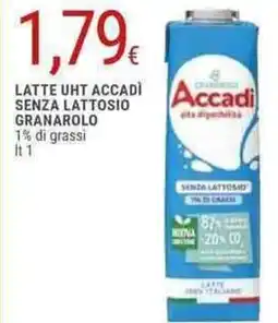Doro Supermercati Latte uht accadì senza lattosio granarolo 1% di grassi offerta