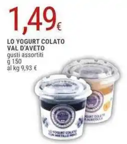 Doro Supermercati Val d'aveto lo yogurt colato gusti assortiti offerta