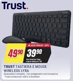 Trony Trust tastiera e mouse wireless lyra offerta