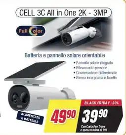 Trony IMOU CELL 3C All in One 2K - 3MP offerta