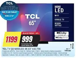 Trony TCL TV QD-MINILED 4K 65" 65C79K offerta