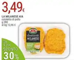 Doro Supermercati Aia la milanese cotoletta di pollo offerta