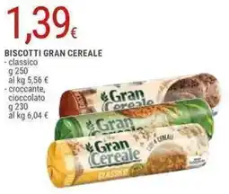 Doro Supermercati Biscotti gran cereale classico croccante, cioccolato offerta