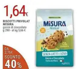 Doro Supermercati Misura biscotti privolat gocce di cioccolato offerta