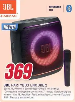 Trony JBL PARTYBOX ENCORE 2 offerta