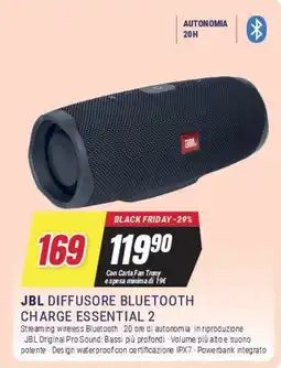 Trony Jbl diffusore bluetooth charge essential 2 offerta