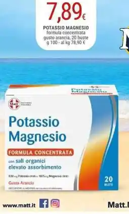 Doro Supermercati Potassio magnesio formula concentrata gusto arancia, 20 buste offerta