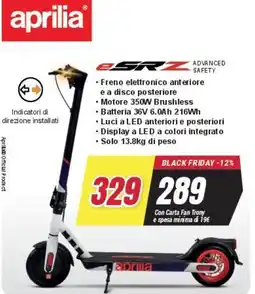 Trony aprilia eSRZ ADVANCED SAFETY offerta