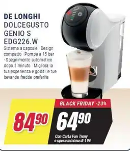 Trony DE LONGHI DOLCEGUSTO GENIO S EDG226.W offerta