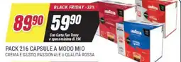 Trony Lavazza pack 216 capsule a modo mio offerta