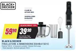 Trony BLACK & DECKER FRULLATORE A IMMERSIONE BXHBA1501E offerta