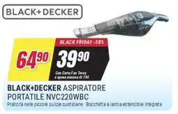 Trony BLACK+DECKER ASPIRATORE PORTATILE NVC220WBC offerta