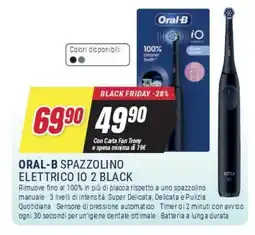 Trony ORAL-B SPAZZOLINO ELETTRICO IO 2 BLACK offerta