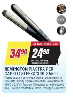 Trony REMINGTON PIASTRA PER CAPELLI SLEEK&CURL S6500 offerta