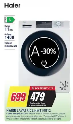 Trony HAIER LAVATRICE HW110B12 offerta