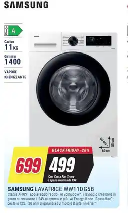 Trony SAMSUNG LAVATRICE WW11DG5B offerta
