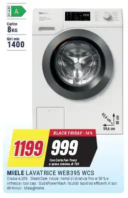 Trony MIELE LAVATRICE WEB395 WCS offerta