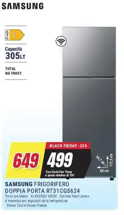 Trony SAMSUNG FRIGORIFERO DOPPIA PORTA RT31CG5624 offerta
