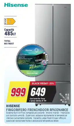Trony HISENSE FRIGORIFERO FRENCHDOOR RF632N4BCE offerta