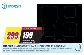 Trony INDESIT PIANO COTTURA A INDUZIONE IS 83Q60 NE offerta