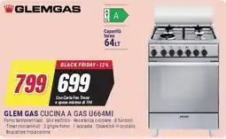 Trony GLEM GAS CUCINA A GAS U664MI offerta