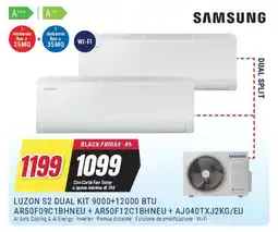 Trony SAMSUNG LUZON S2 DUAL KIT 9000+12000 BTU AR50F09C1BHNEU + AR50F12C1 BHNEU + AJ040TXJ2KG/EU offerta
