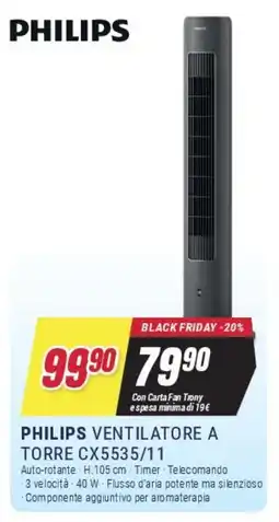 Trony PHILIPS VENTILATORE A TORRE CX5535/11 offerta