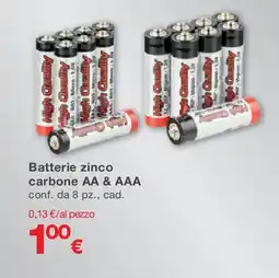 KiK Batterie zinco carbone AA & AAA offerta