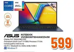 Expert ASUS NOTEBOOK VIVOBOOKF1504VANJ2340W offerta