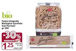 Carrefour Pasta Integrale Biologica Garofalo Vari Formati offerta