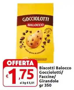 Carrefour Biscotti Balocco Gocciolotti/Faccine/Girandole offerta