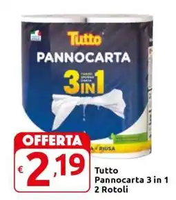 Carrefour Tutto Pannocarta 3 in 1 2 Rotoli offerta