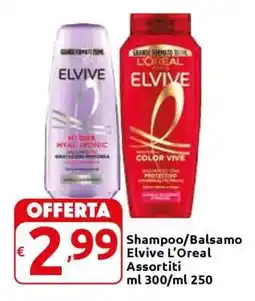 Carrefour Shampoo/Balsamo Elvive L'Oreal Assortiti offerta