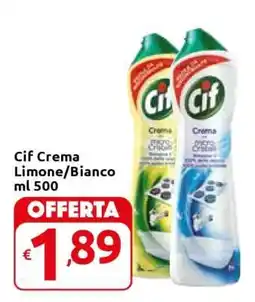 Carrefour Cif Crema Limone/Bianco ml 500 offerta