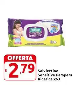 Carrefour Salviettine Sensitive Pampers Ricarica x63 offerta