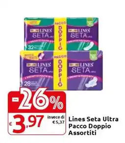 Carrefour Lines Seta Ultra Pacco Doppio Assortiti offerta