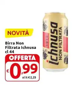 Carrefour Birra Non Filtrata Ichnusa cl 44 offerta
