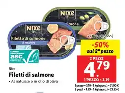 Lidl Nixe Filetti di salmone offerta
