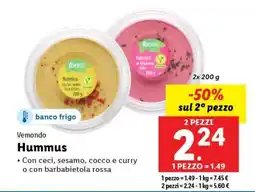 Lidl Vemondo Hummus offerta