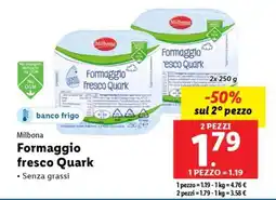 Lidl Milbona Formaggio fresco Quark offerta