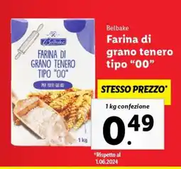 Lidl Belbake Farina di grano tenero tipo “00” offerta