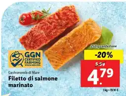 Lidl Filetto di salmone marinato offerta