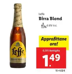 Lidl Leffe Birra Blond offerta