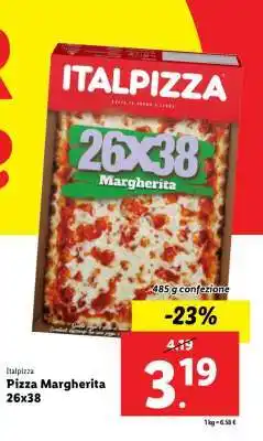 Lidl Italpizza Pizza Margherita 26x38 offerta