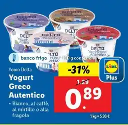 Lidl YOMO Delta Yogurt Greco Autentico offerta