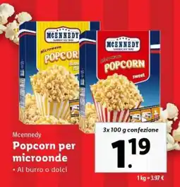 Mcennedy Popcorn per microonde