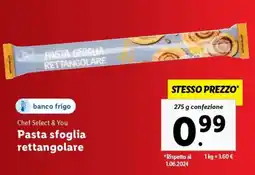 Lidl Pasta sfoglia rettangolare offerta
